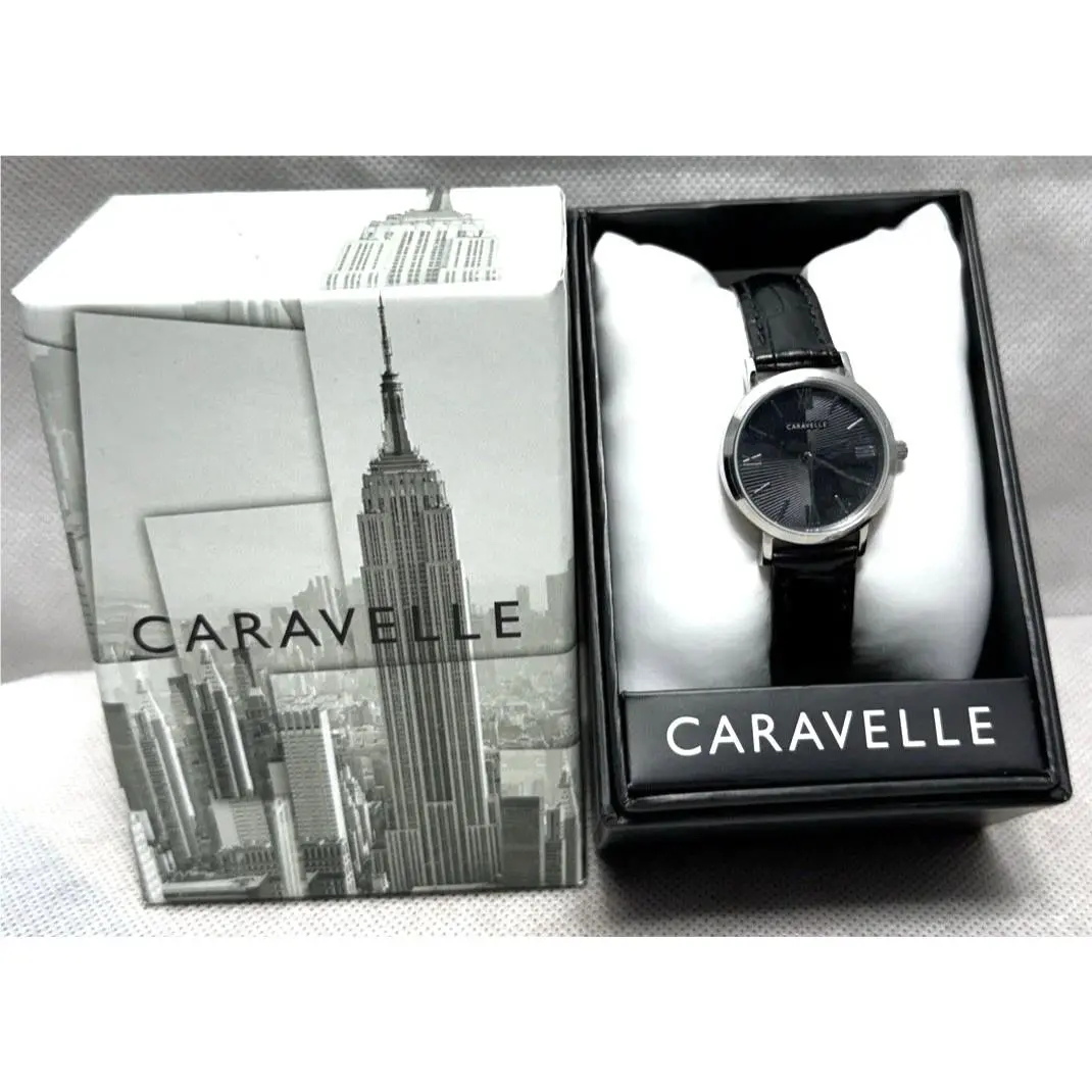 Caravelle Ladies` Quartz Leather Strap Watch 28mm