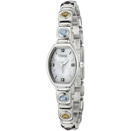 by Bulova Diamond Women`s Mop Dial Watch 43P006 Color Stones by Caravelle