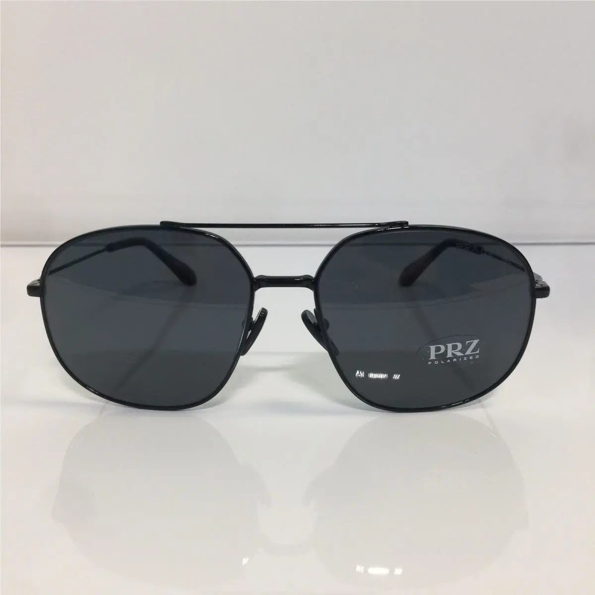 Prada Polarized SPR51Y 1AB5Z1 Black Aviator Men s Sunglasses 58mm