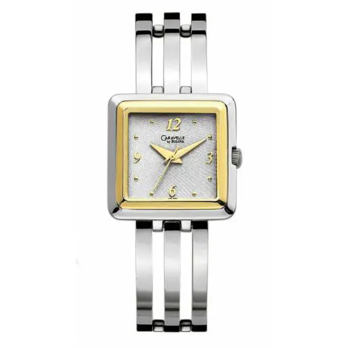Bulova Caravelle 45L100 Ladies Casual Watch Silver Dial S/s Gold Plated Analog