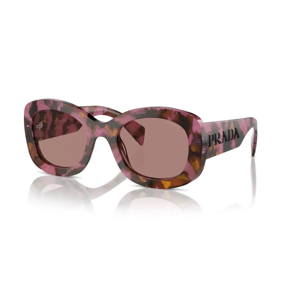 Prada PR A13S Tortoise Cognac Begonia/light Brown 18N10D Sunglasses