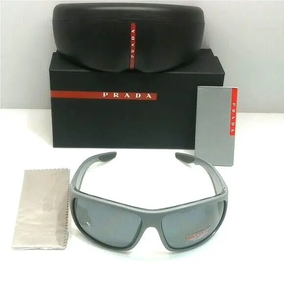Prada Men Polarized Sunglasses Sps 04v Grey Made in Italy