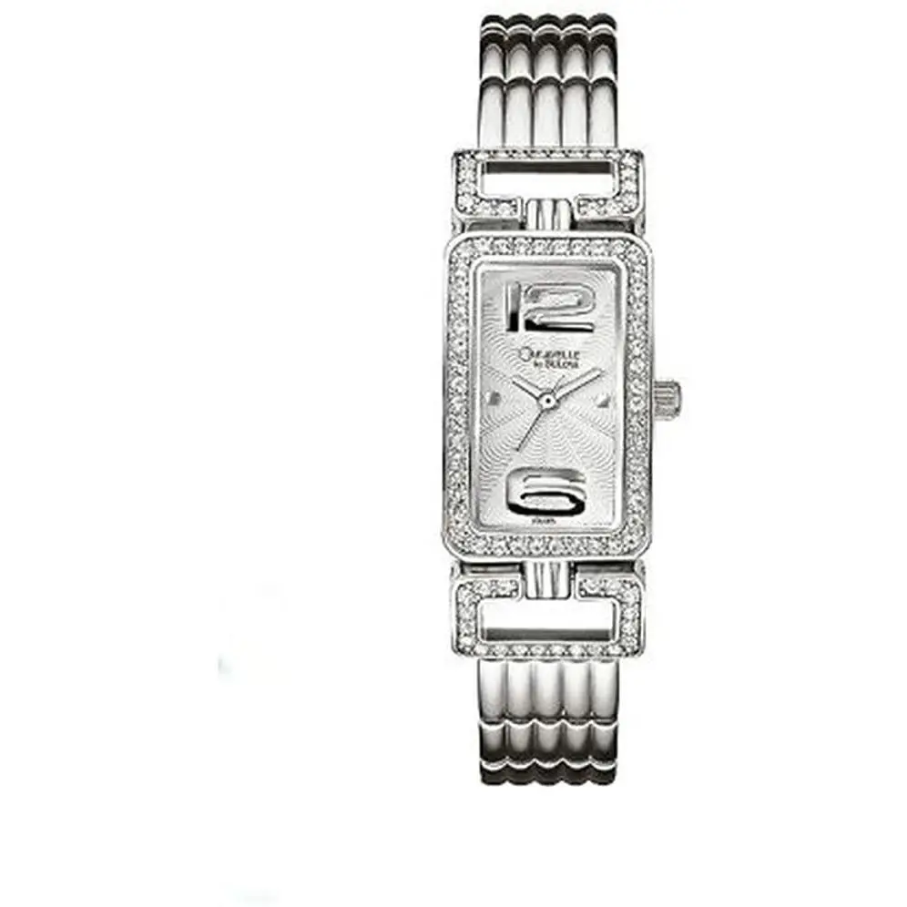 by Bulova 43L005 Ladies Stainless Steel Crystal Embellished Watch by Caravelle