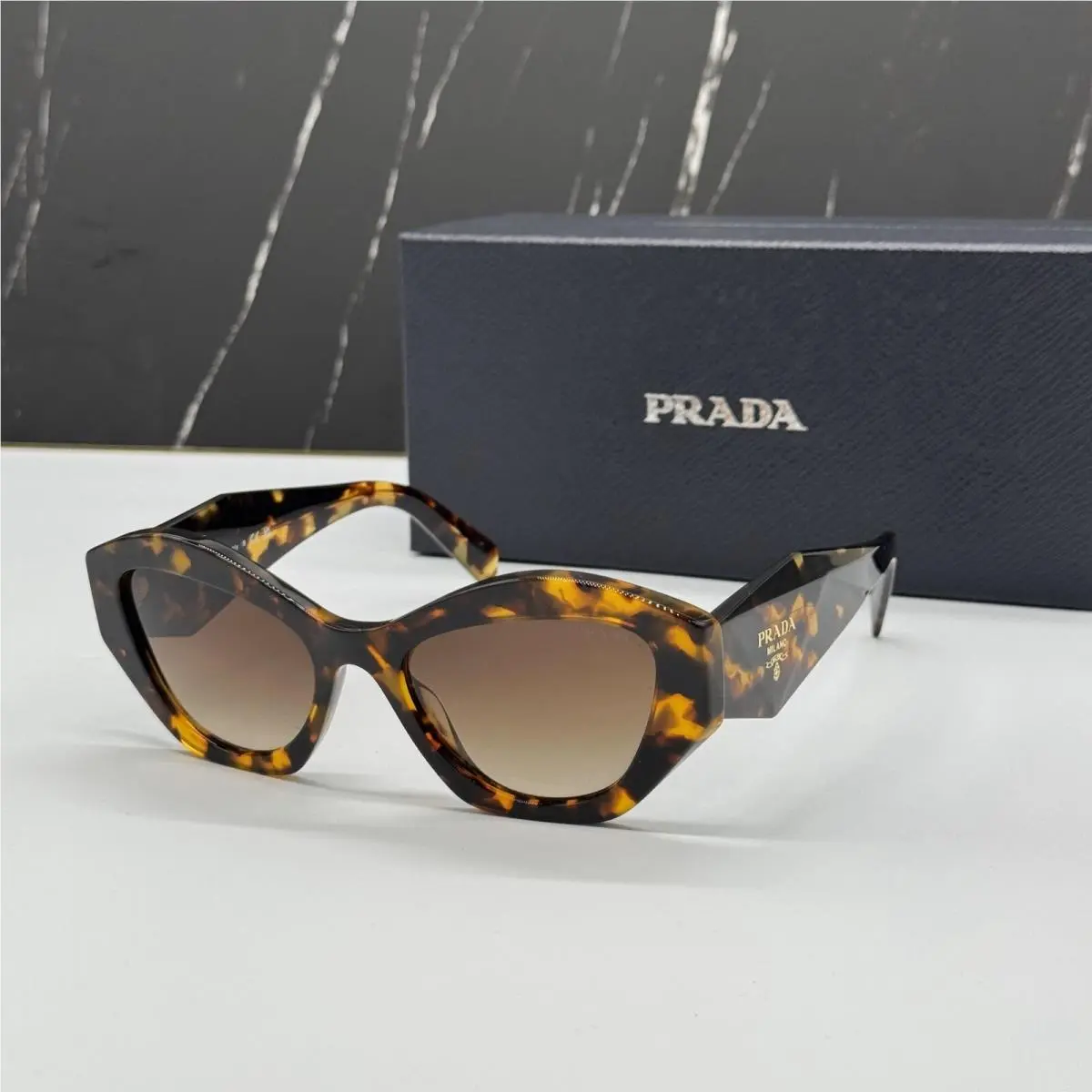 PR07YS VAU6S1 Prada Honey Havana Women Prada Sunglasses