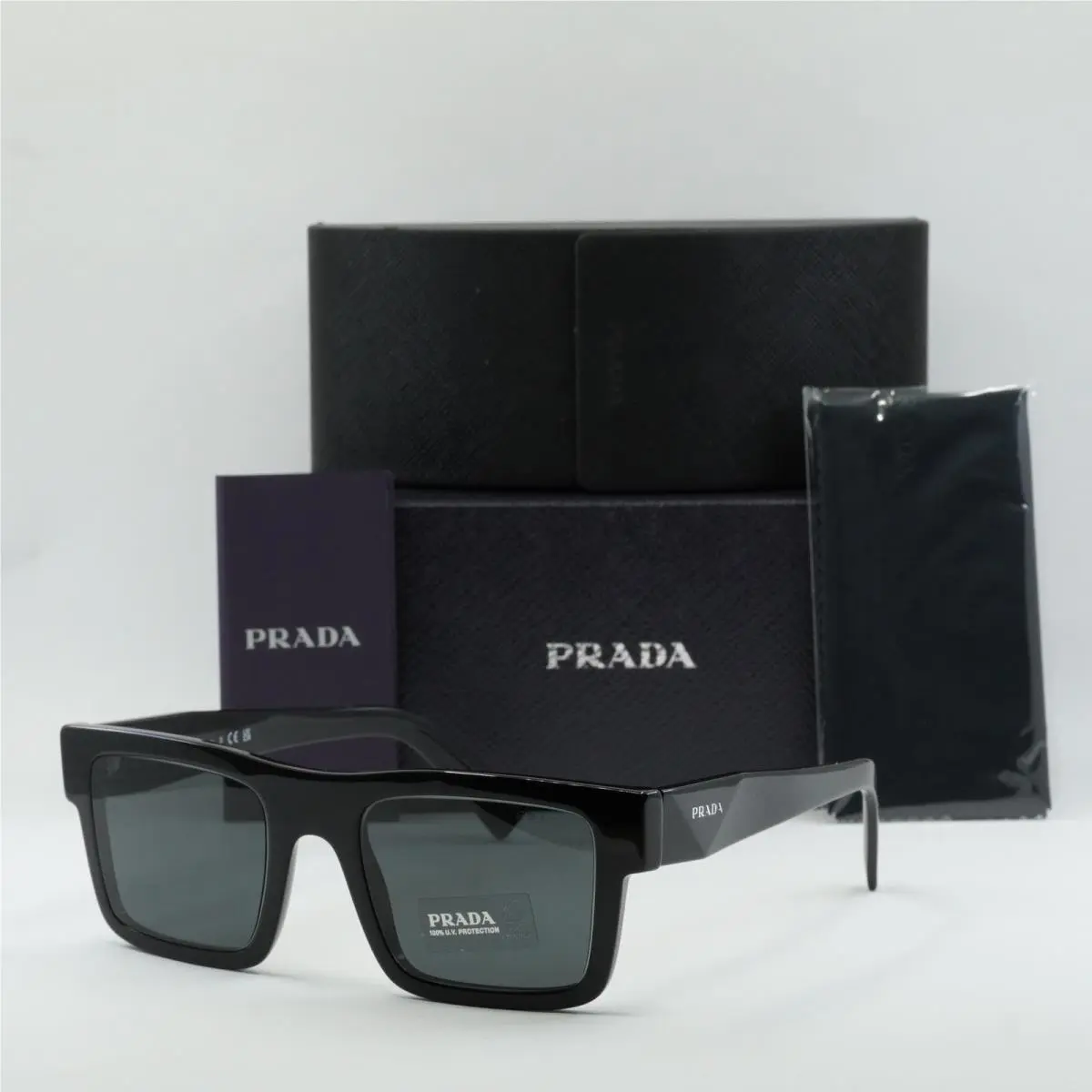 Prada PR19WS 1AB5S0 Black/grey 52-21-145 Sunglasses