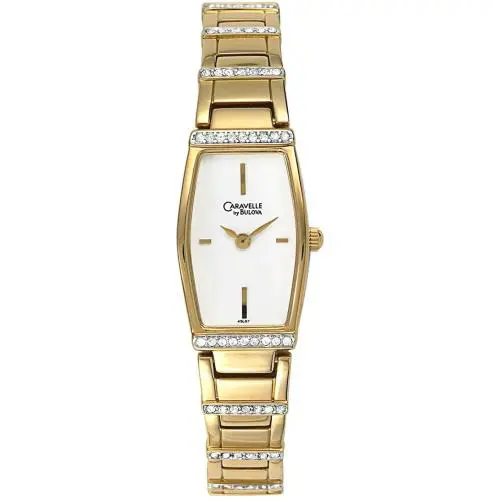 by Bulova Women `s 45L97 Gold Tone Ladies Watch by Caravelle