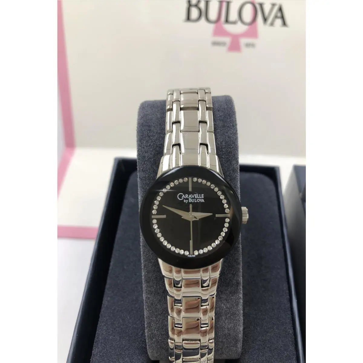 Caravelle by Bulova 43L130 Women`s Watch Round Analog Black Dial W/tag’s