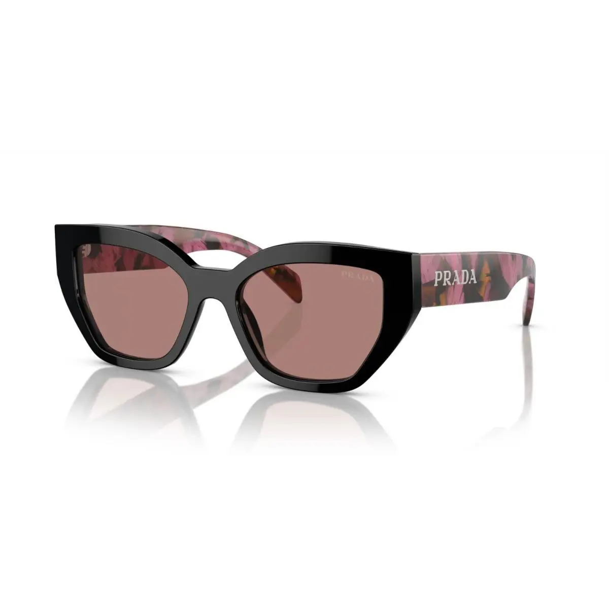 Prada PR A09S Black Purple/light Brown 12O-10D Sunglasses