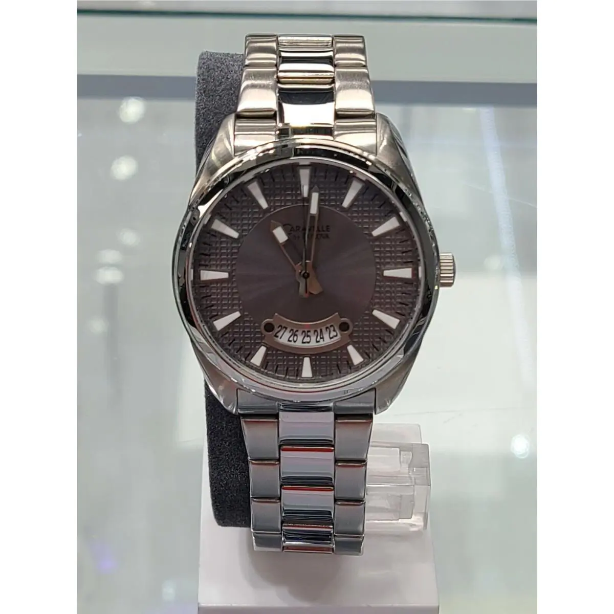 Caravelle By Bulova Stainless Steel Gray Dial 43B126 Watch