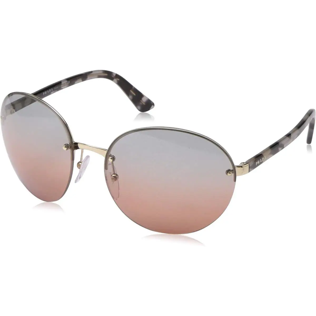 Prada Women PR68VS ZVN756 Gold / Light Brown Gradient / Light Blue Lens 61mm