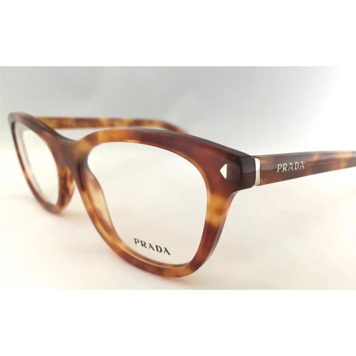 Prada Vpr 05R 4BW-1O1 Light 53mm Havana Cat Eye Frames Glasses Italy