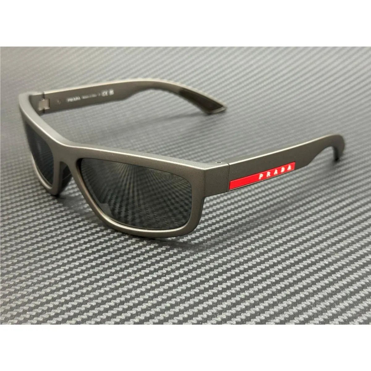 Prada Linea Rossa PS 05ZS 16X7W1 Metal Grey Mirror Men`s 59 mm Sunglasses