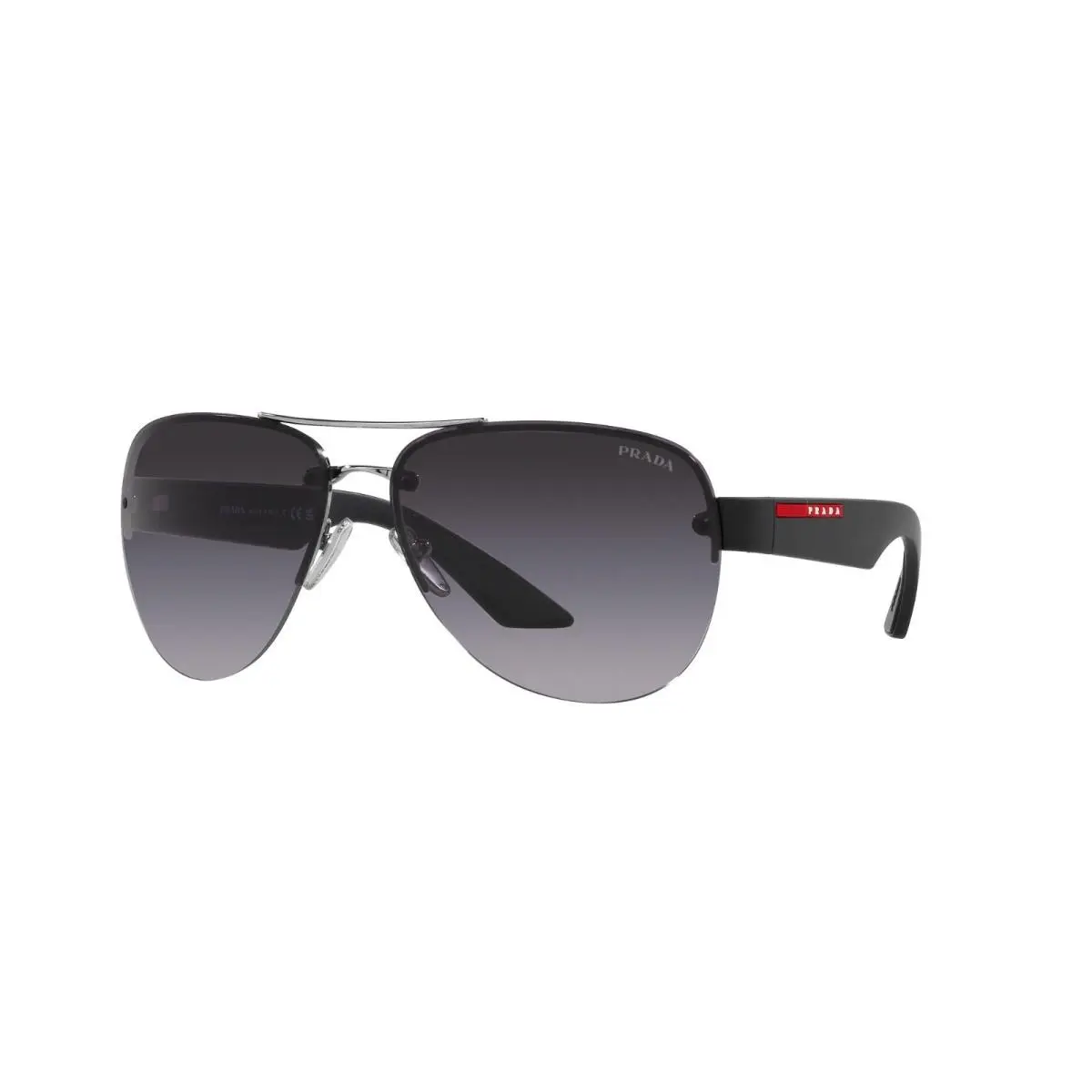 Prada Linea Rossa PS 55YS Silver/grey Shaded 1BC-09U Sunglasses