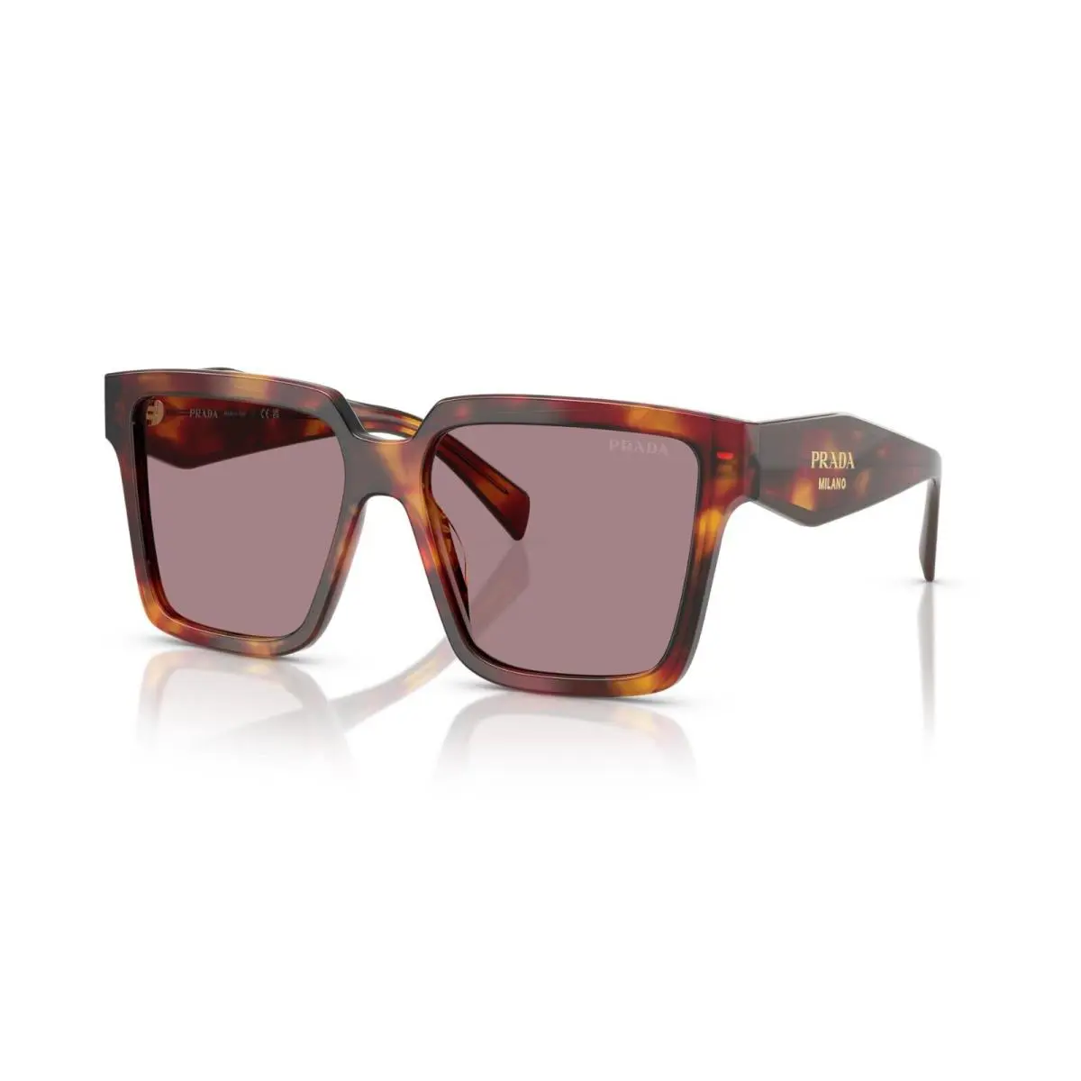 Prada PR 24ZS Poppy Tortoise/light Purple Brown 22A20I Sunglasses