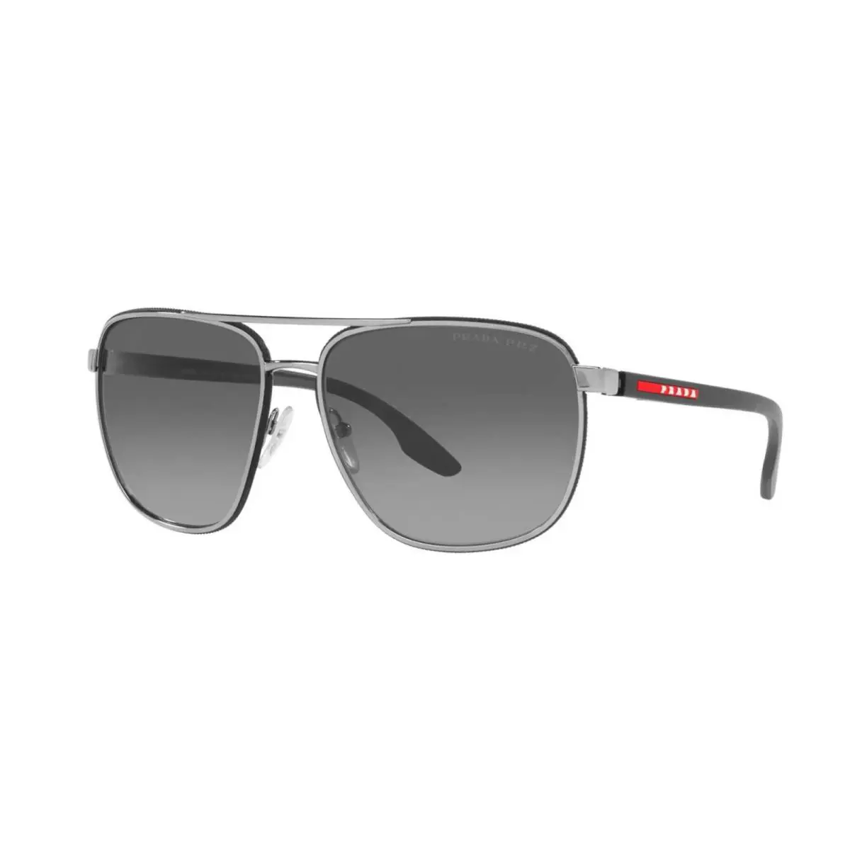 Prada Linea Rossa Sps 50YS Ruthenium/grey Shaded Polarized 5AV-06G Sunglasses - Frame: Ruthenium, Lens: Grey Shaded Polarized