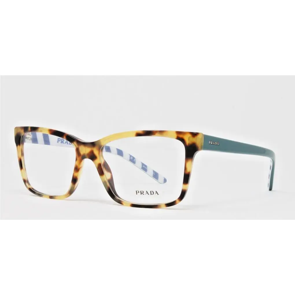 Prada PR17VV 7S01O1 Medium Havana 54mm Rectangular Plastic Women`s Eyeglasses