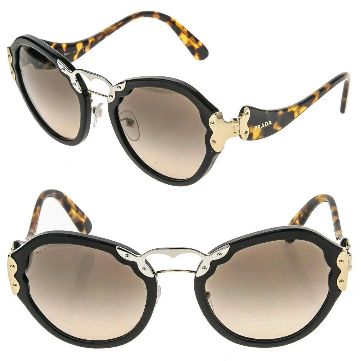Prada Wanderer PR09TS Black Brown Havana Fashion Limited Sunglasses 09T 09TS