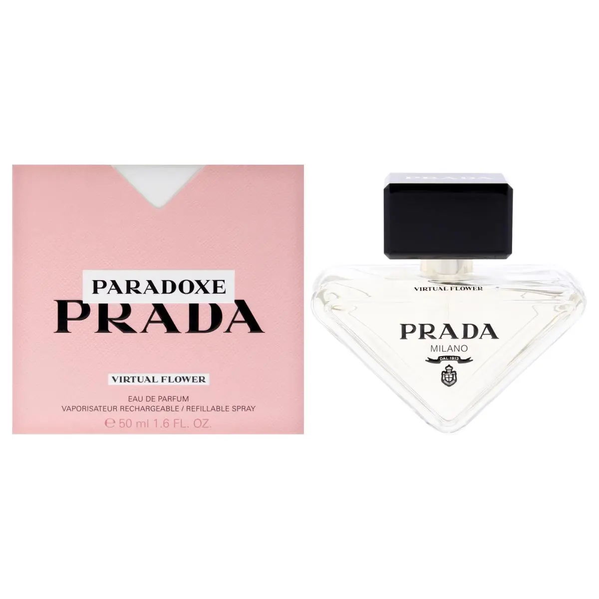 3 Pack Paradoxe Virtual Flower by Prada For Women - 1.6 oz Edp Spray Refillable