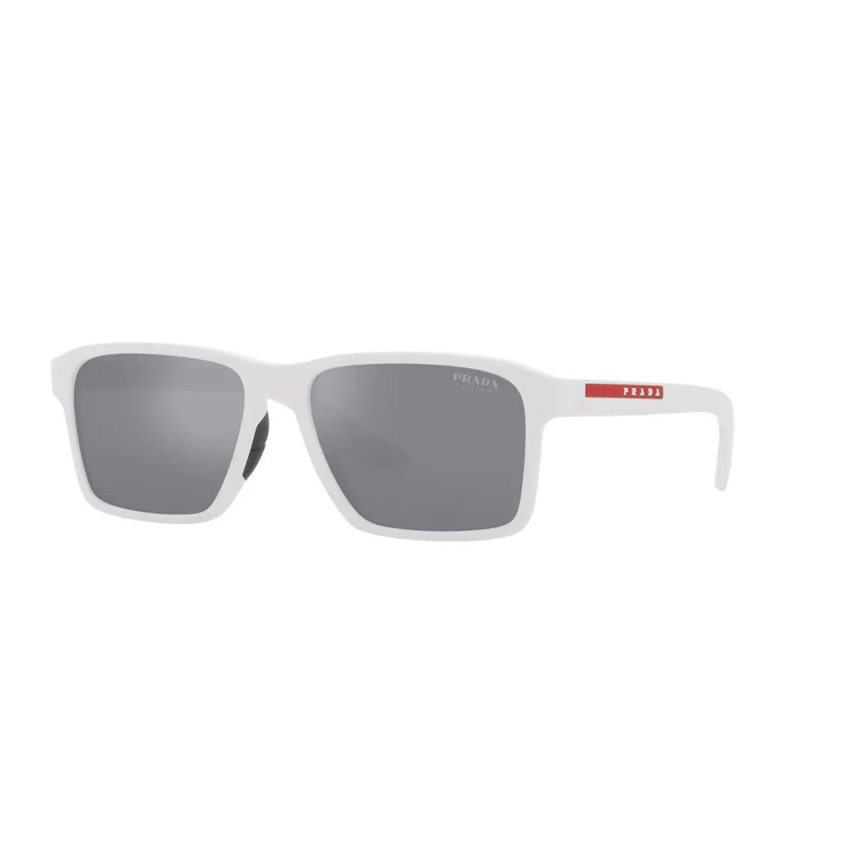 Prada Linea Rossa Sps 05YS Rubber White/silver Mirrored TWK-40A Sunglasses - Frame: Rubber White, Lens: Silver Mirrored