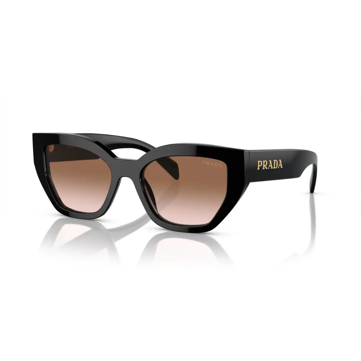 Prada PR A09S Black/brown Gradient 1AB0A6 Sunglasses