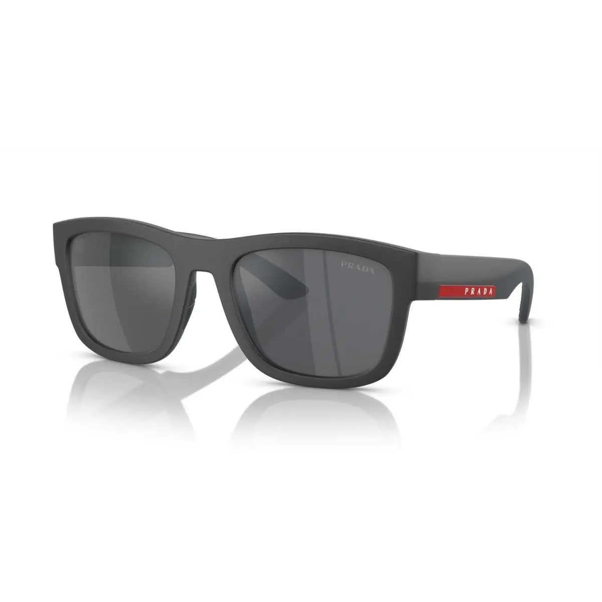 Prada Linea Rossa PS 01ZS Matte Grey/silver Grey Mirrored 15P-60A Sunglasses