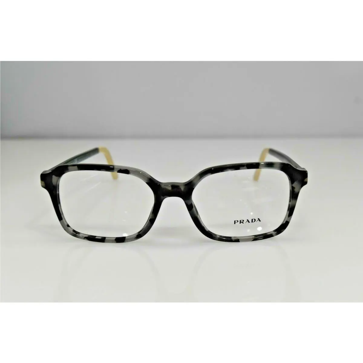 Prada Spotted Black Gray Small VPR03X 510-1O1 51-17-140 Eyeglasses