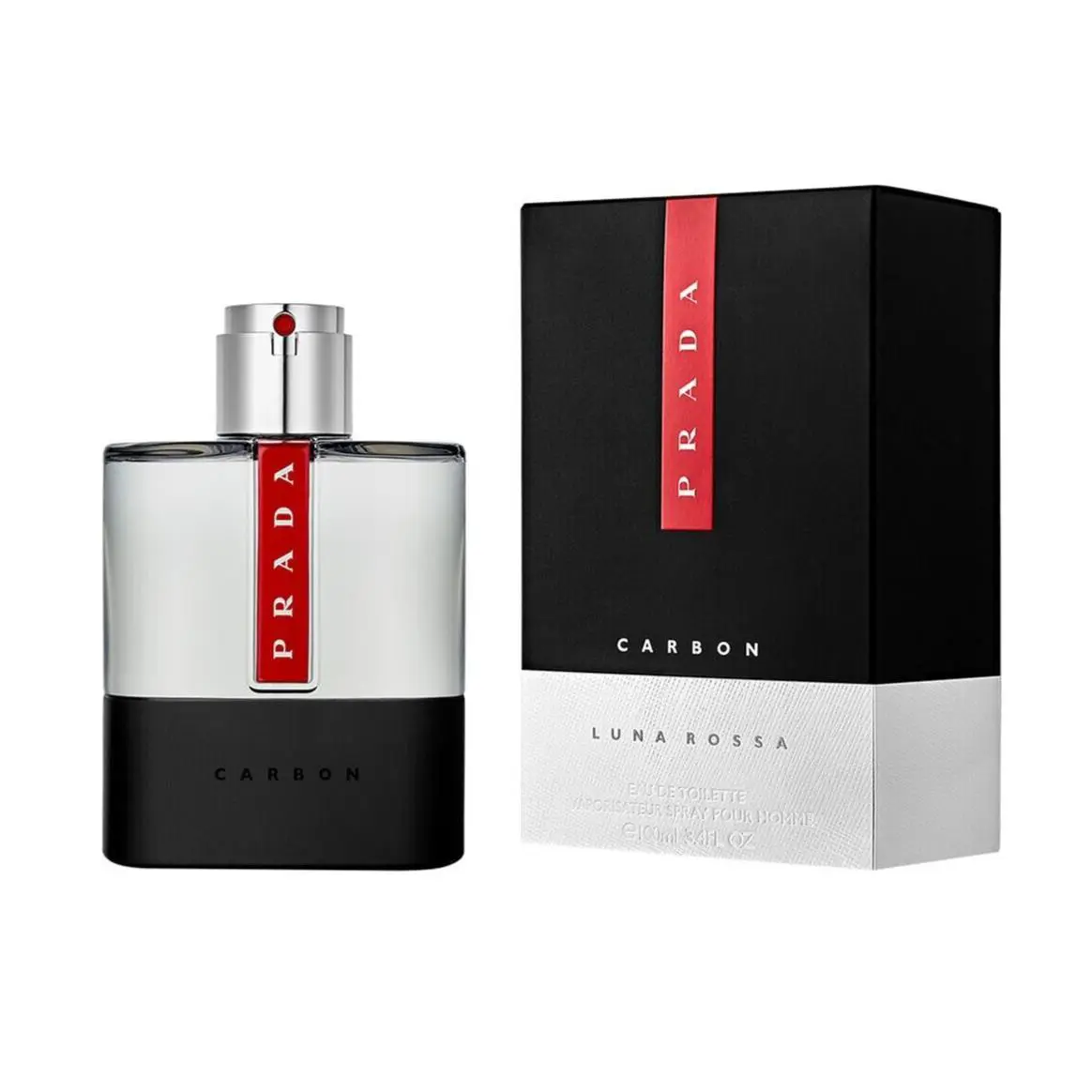 Luna Rossa Carbon by Prada Eau De Toilette Spray For Men 3.3oz