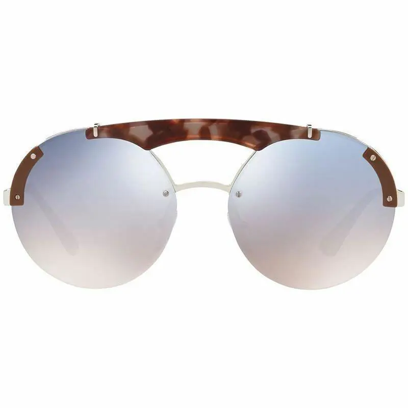 Prada PR52US Round Silver Lens Women`s Sunglasses