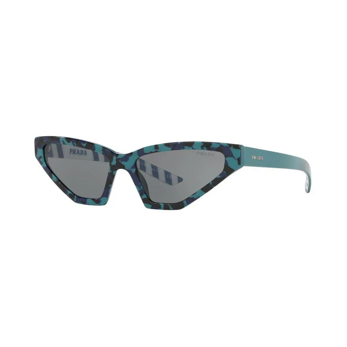 Prada PR 12VS 57 Camuflage Green/grey Butterfly Millenn Sunglasses