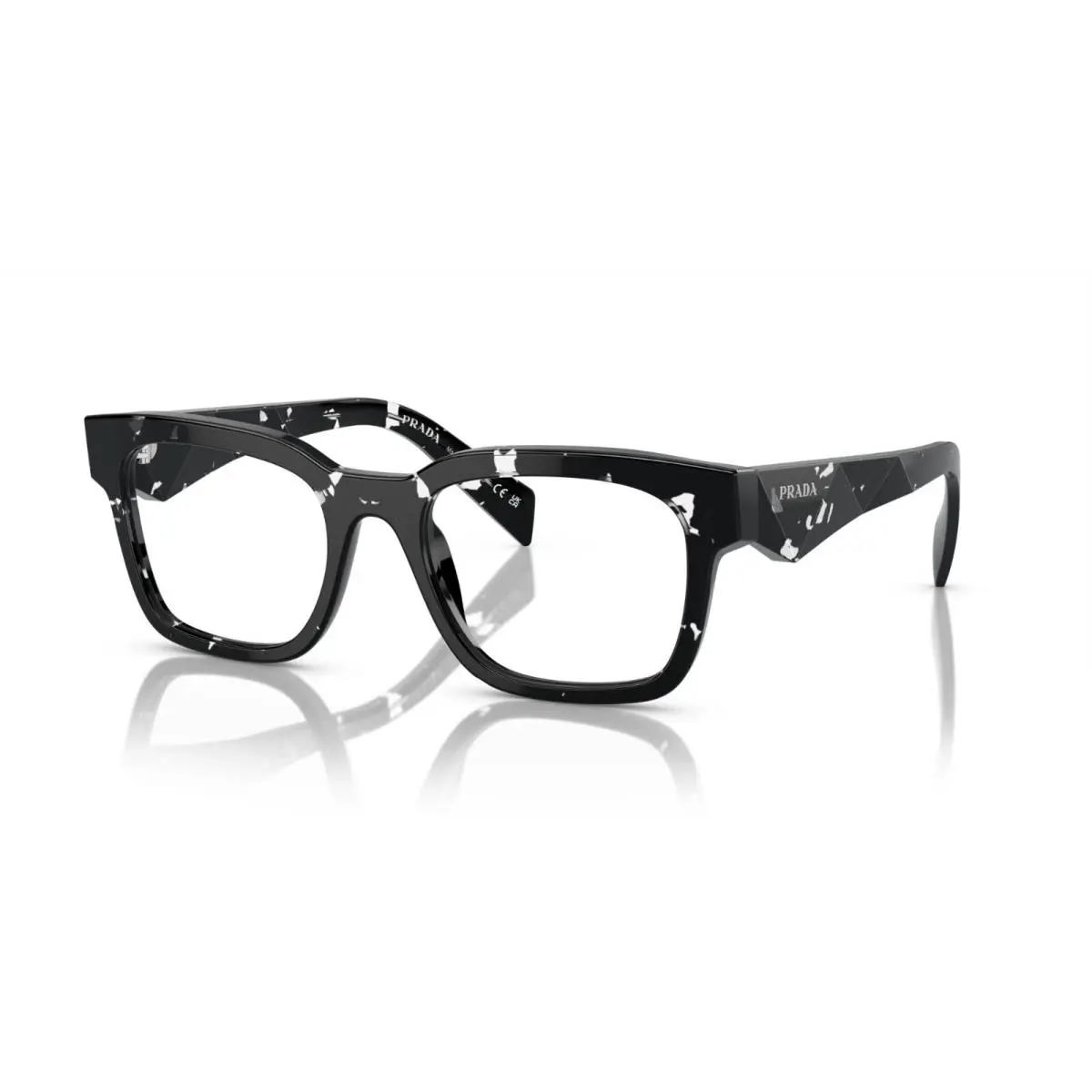 Prada PR A10V Black Transparent Havana 15O-1O1 Eyeglasses