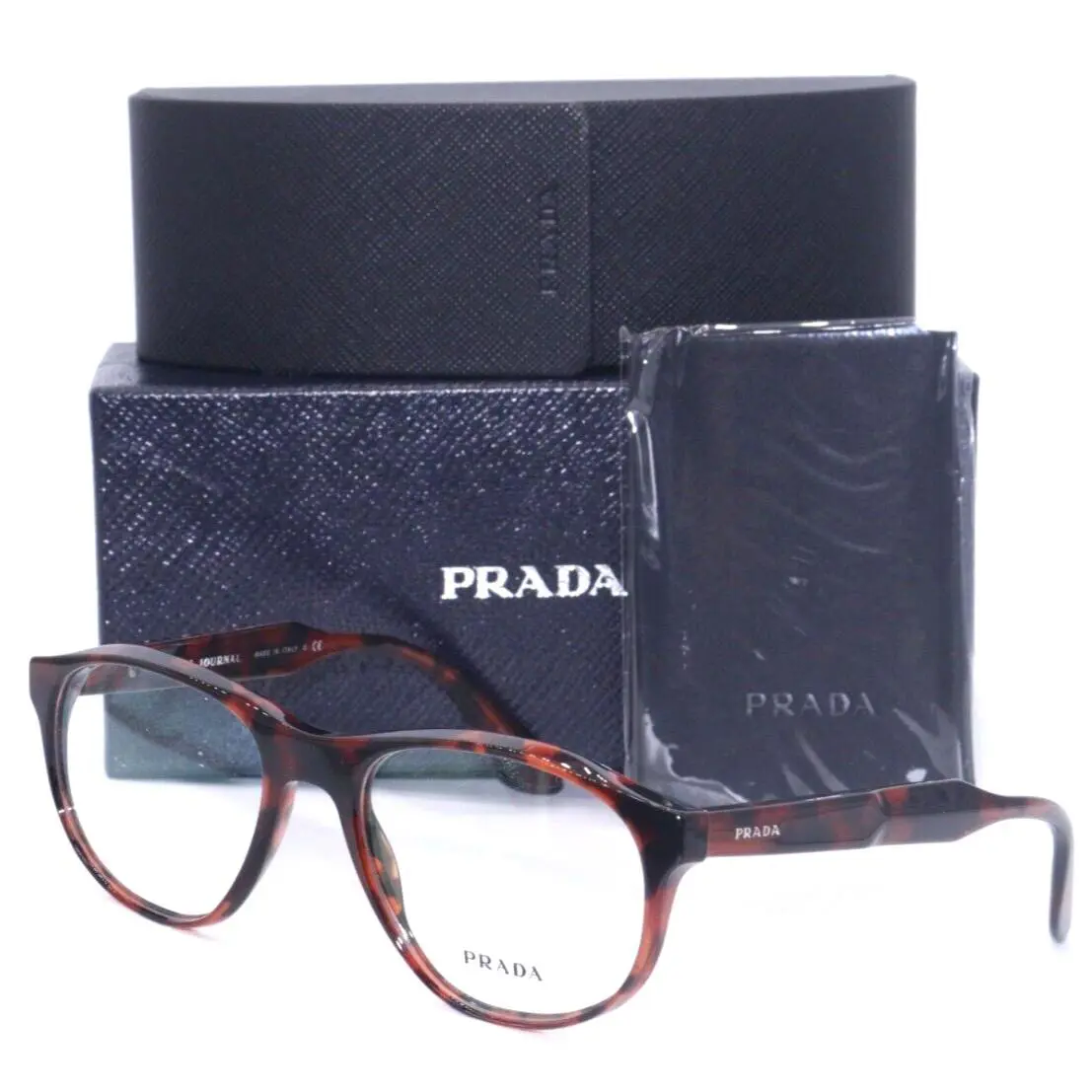 Prada Vpr 12S UBK-1O1 Journal Havana Eyeglasses Frame 52-18 - Frame: HAVANA
