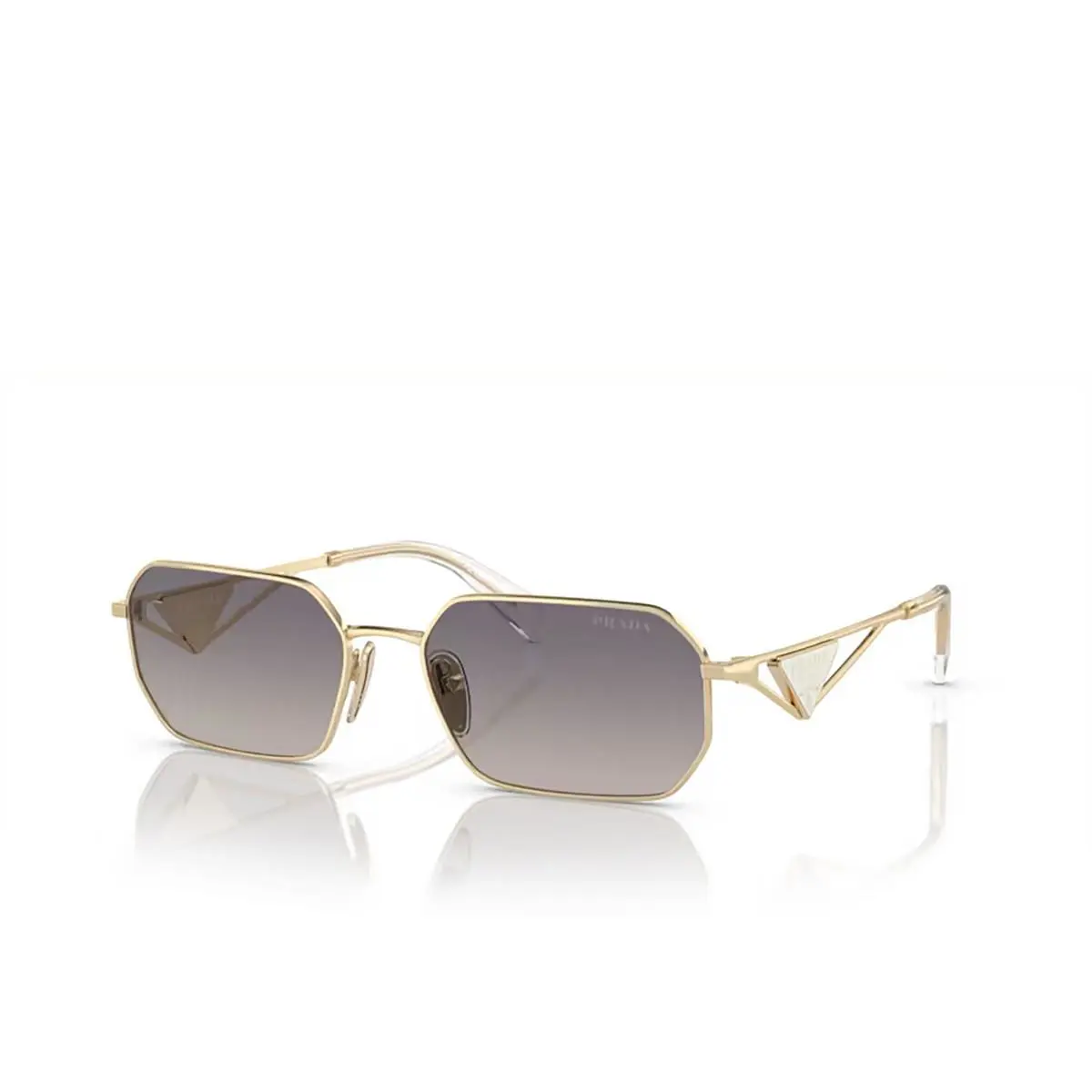 Prada Blue Gradient Mirror Silver Geometric Ladies Sunglasses PR A51S ZVN30C 58