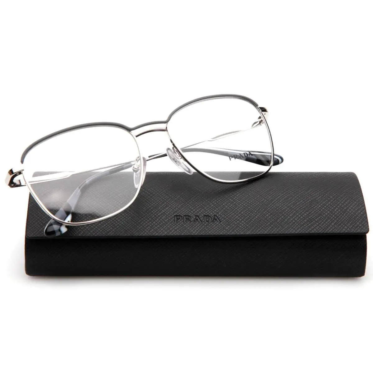 Prada Vpr 57V 329-1O1 Grey Gunmetal Eyeglasses 54-17-140 B44mm Italy