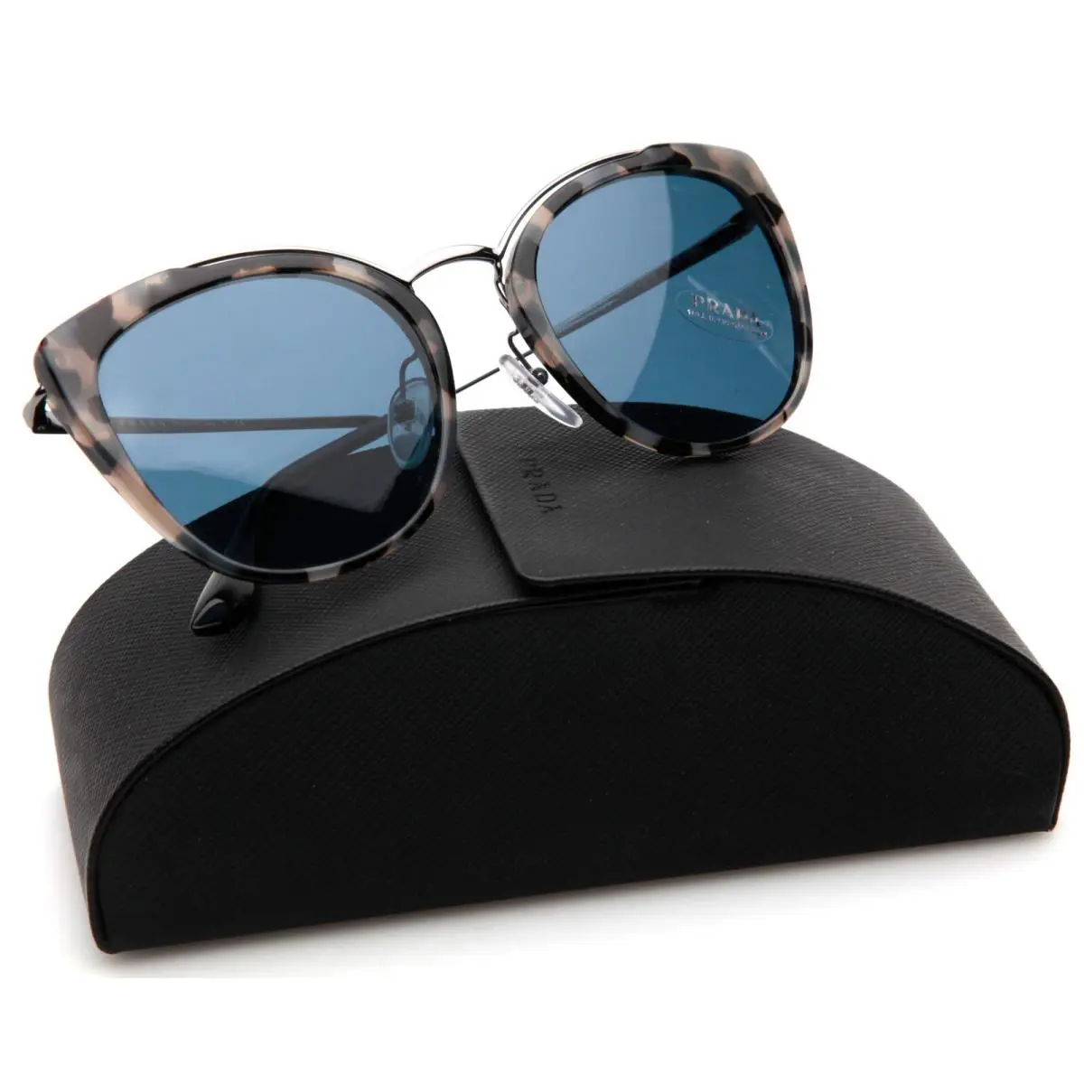 Prada Spr 20U HU7-219 Grey Tortoise / Blue Lens Sunglasses 54-22-140 B47mm