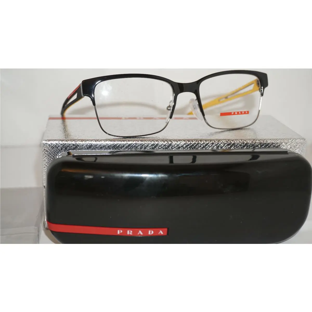Prada Eyeglasses Black Gunmetal PS 55IV YDC1O1 53 18 145