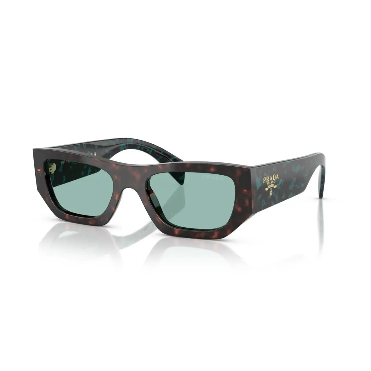 Prada PR A01S Root Tortoise/petrol Green 18Z40K Sunglasses
