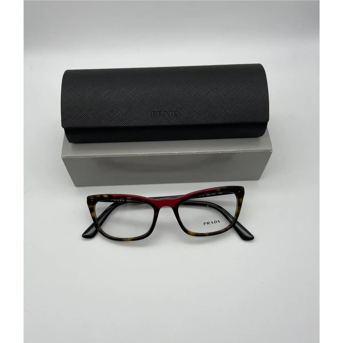 Prada Vpr 10V 320-1O1 Tortoise Red Eyeglasses Frames 52-18-145 Italy