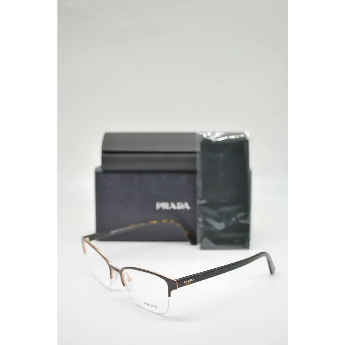 Prada Vpr 61X 331-1O1 Top Brown/rose Gold RX Eyeglasses 54-17