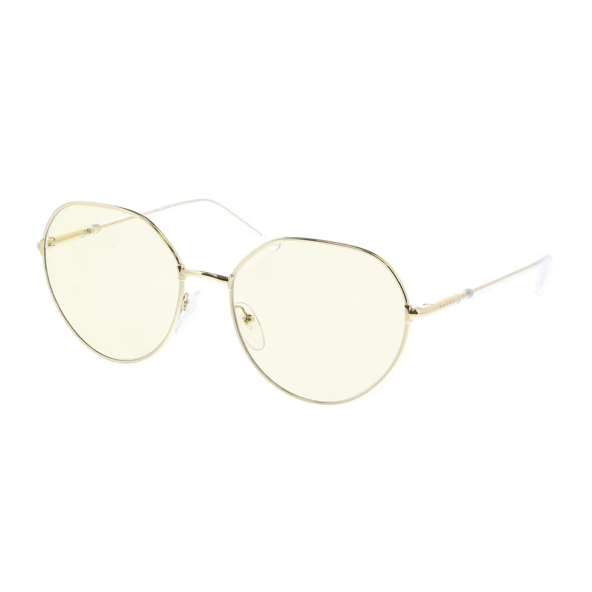 Prada 0PR 65XS ZVN01F Pale Gold Round Sunglasses