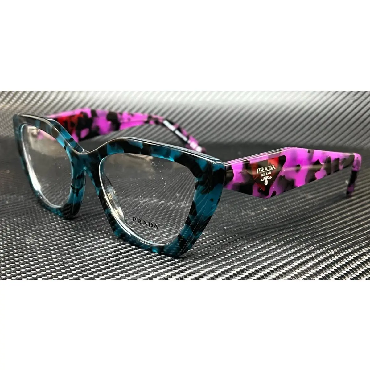 Prada PR 09YV 06Z1O1 Teal Tortoise Green Women`s 54 mm Eyeglasses