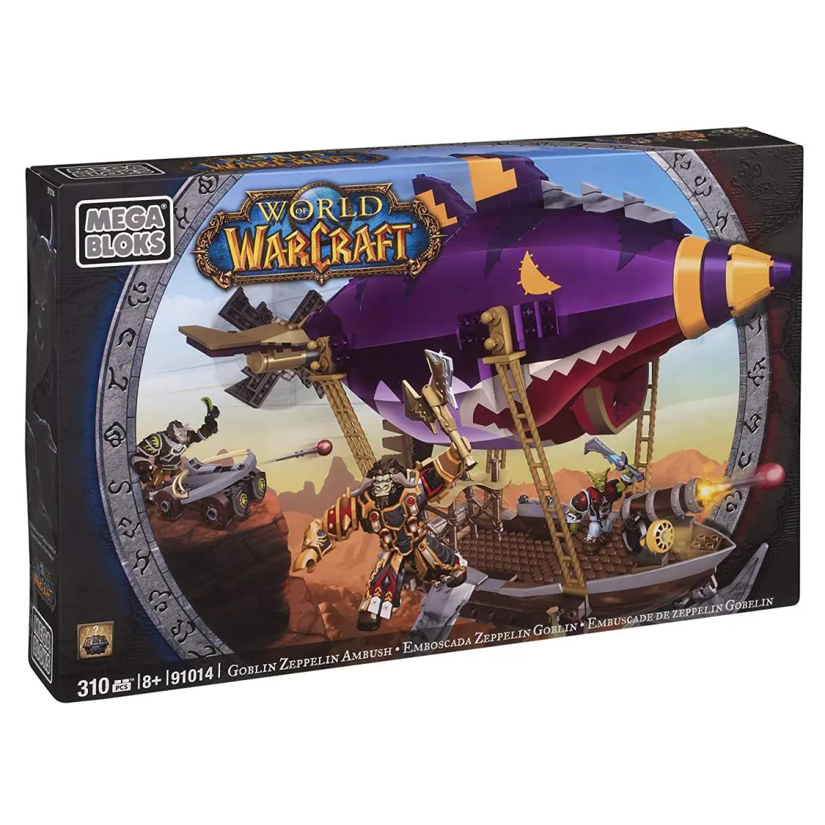 Mega Bloks World of Warcraft Goblin Zeppelin Building Set 91014 - 310 Piece