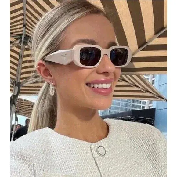Prada PR 17WS VYJ6X1 Powder Purple Brown Lens Unisex Sunglasses