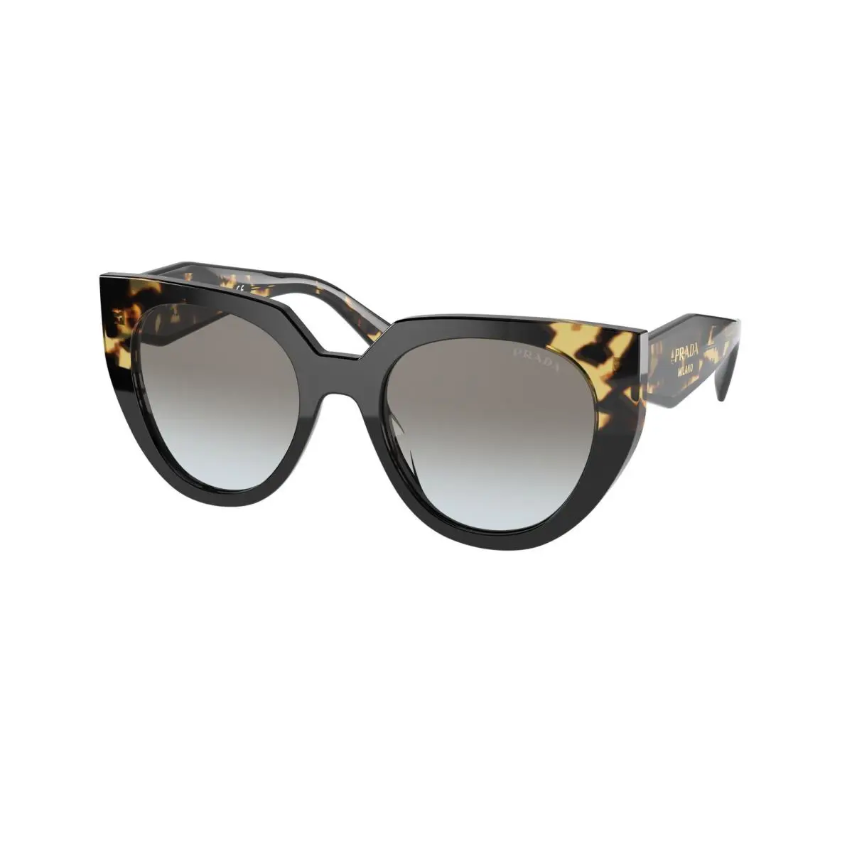 Prada 0PR 14WS 3890A7 Black/tortoise Grey Gradient Lens