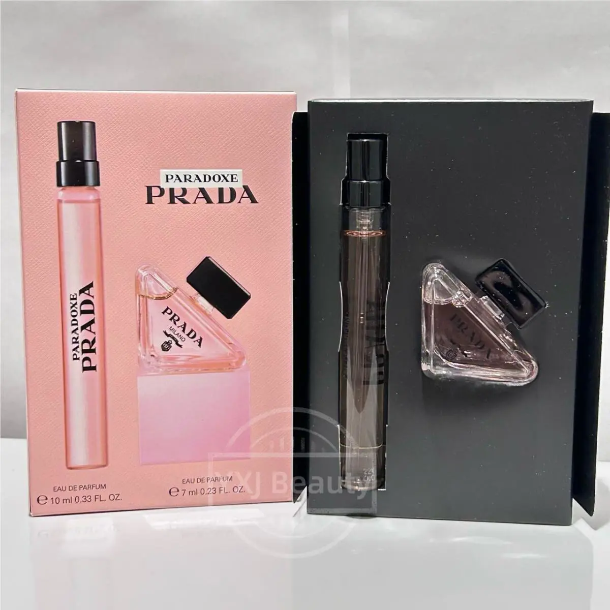 2PC Prada Paradox Edp Perfume Women Travel Set Spray 0.33 oz +splash 0.23 oz