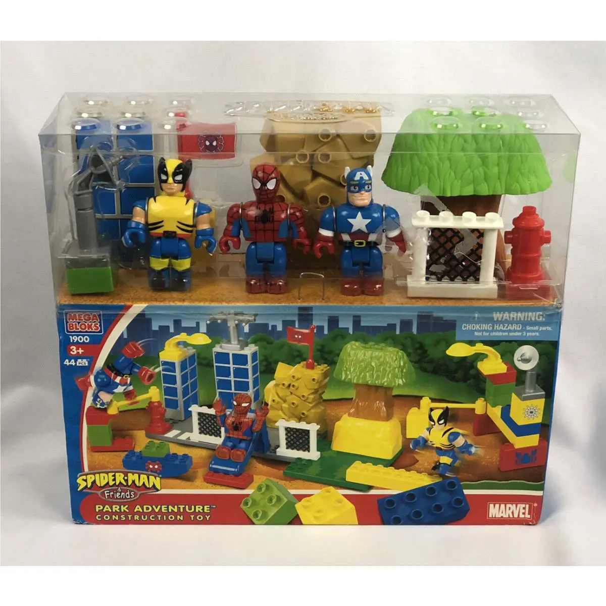 Mega Bloks 1900 The Amazing Spider-man Friends Marvel Park Adventure 44 Pcs