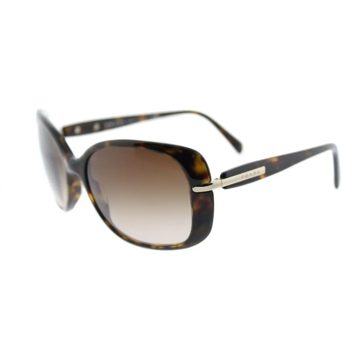Prada PR 08OS 2AU6S1 Havana Plastic Sunglasses Brown Gradient Lens