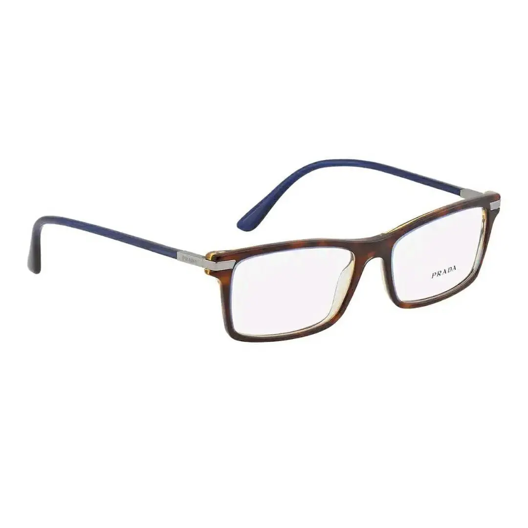 Men`s Prada PR 03YV Eyeglasses Zxh 1O1 Denim Tortoise Rectangle 56mm