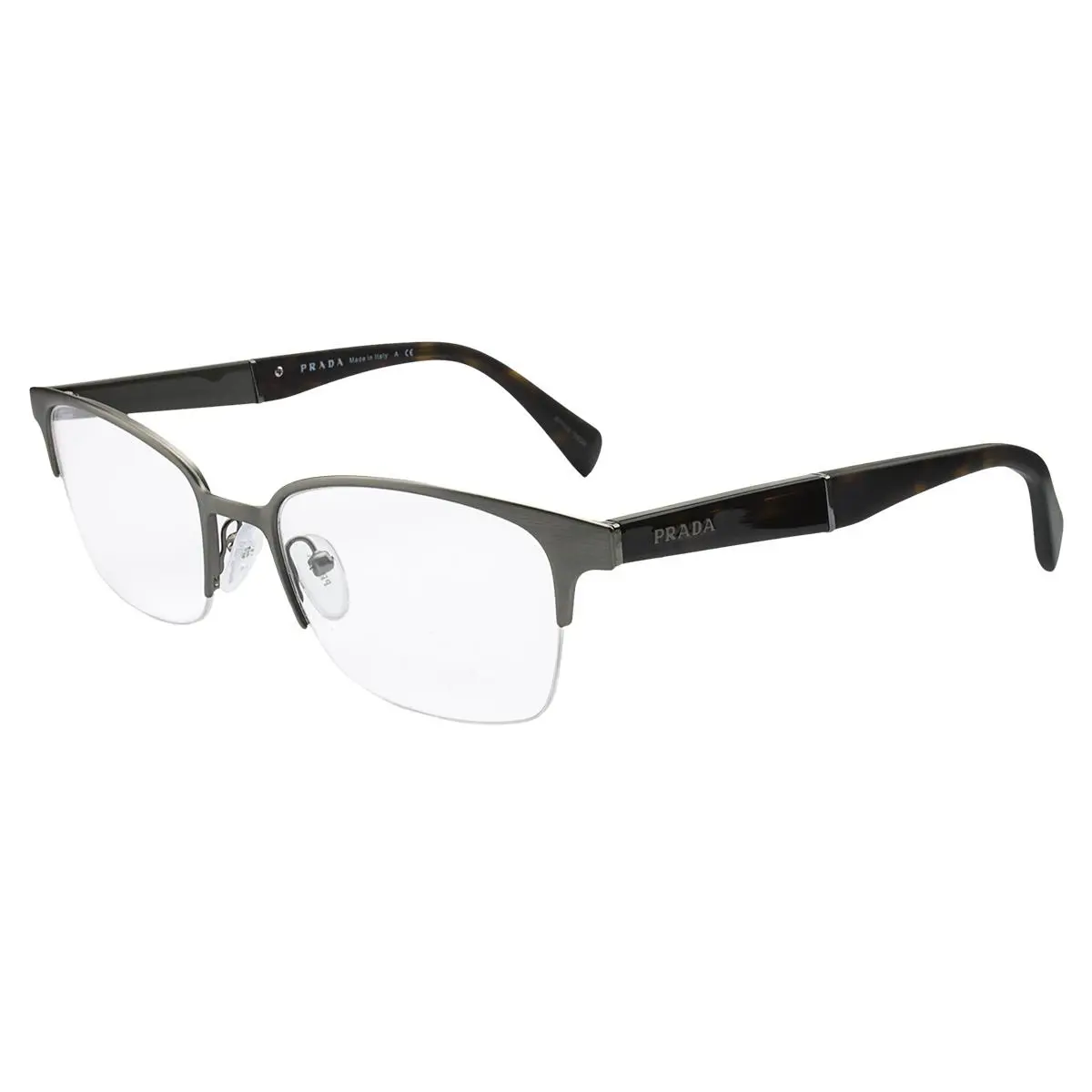 Luxury Prada VPR54O Eyeglasses Frames Gunmetal Tortoise LAI-1O1 - Frame: GUNMETAL TORTOISE, Lens: Clear