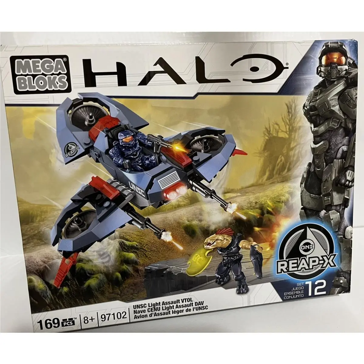 Halo Mega Bloks Unsc Light Assault Vtol 97102 Box