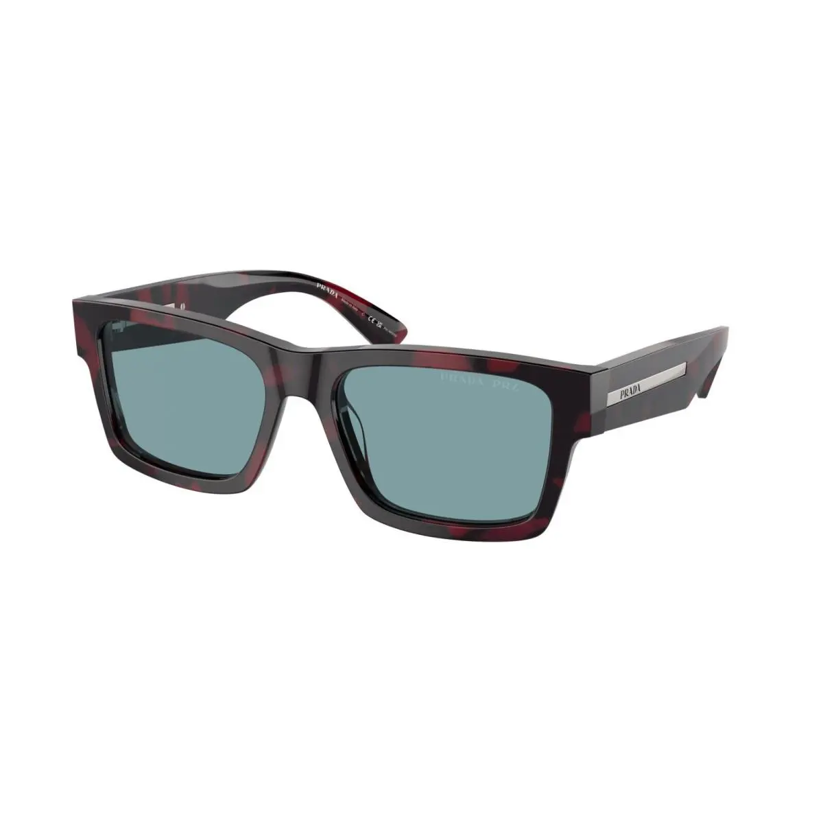 Prada PR 25ZS Purple Tortoise/blue Green Polarized 18I04D Sunglasses